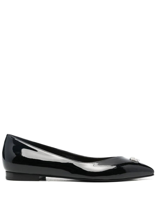 Philipp Plein skull-stud ballerina shoes