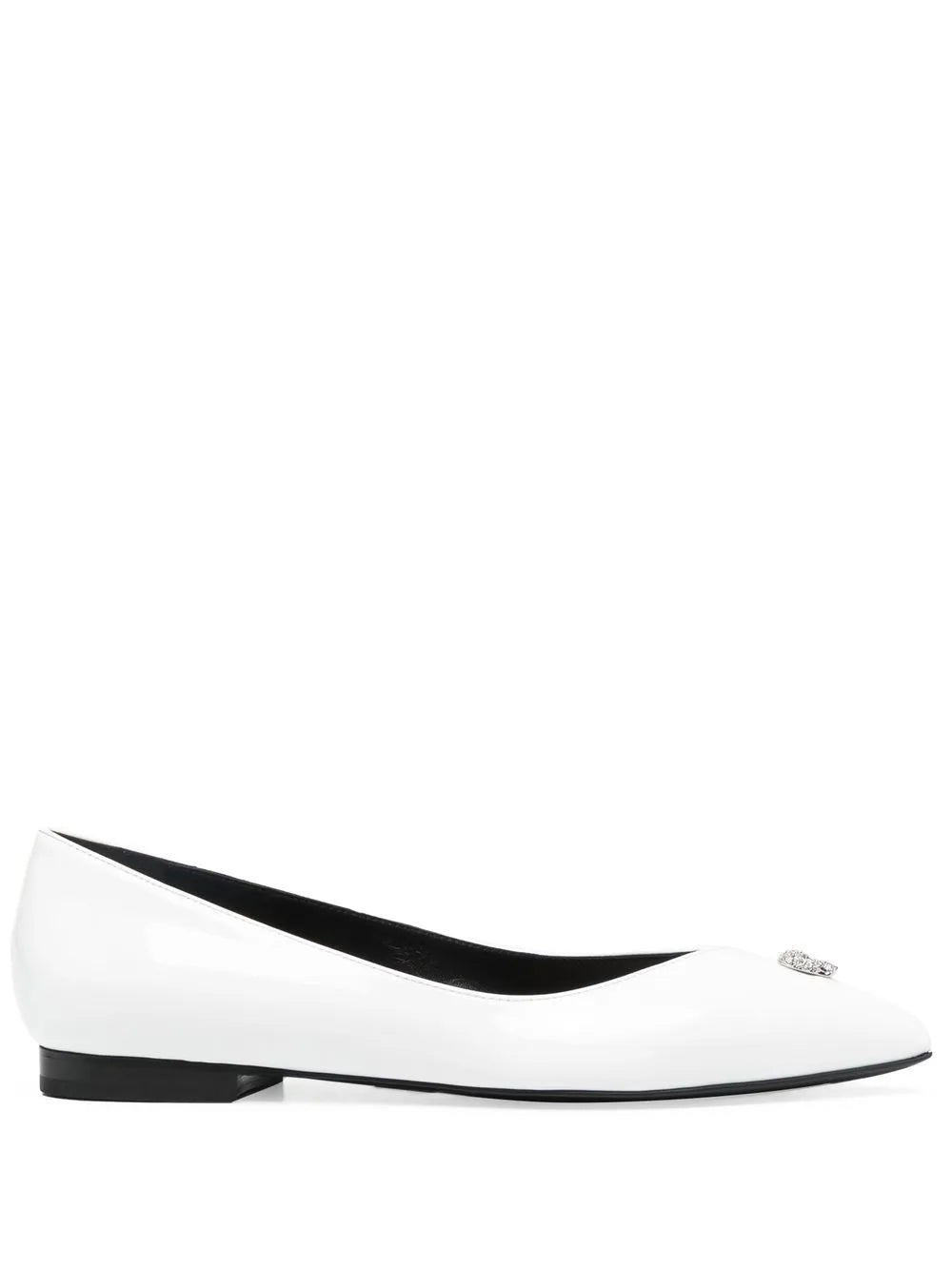 Philipp Plein skull-stud ballerina shoes
