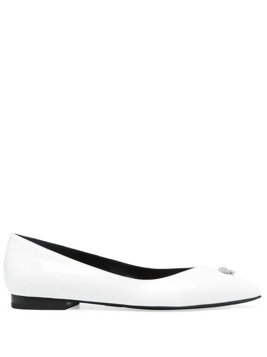 Philipp Plein skull-stud ballerina shoes