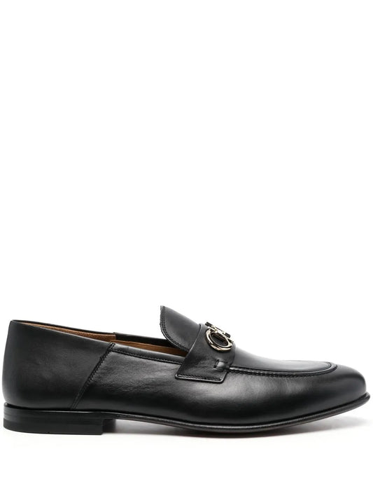 Ferragamo Gancini-buckle leather loafers