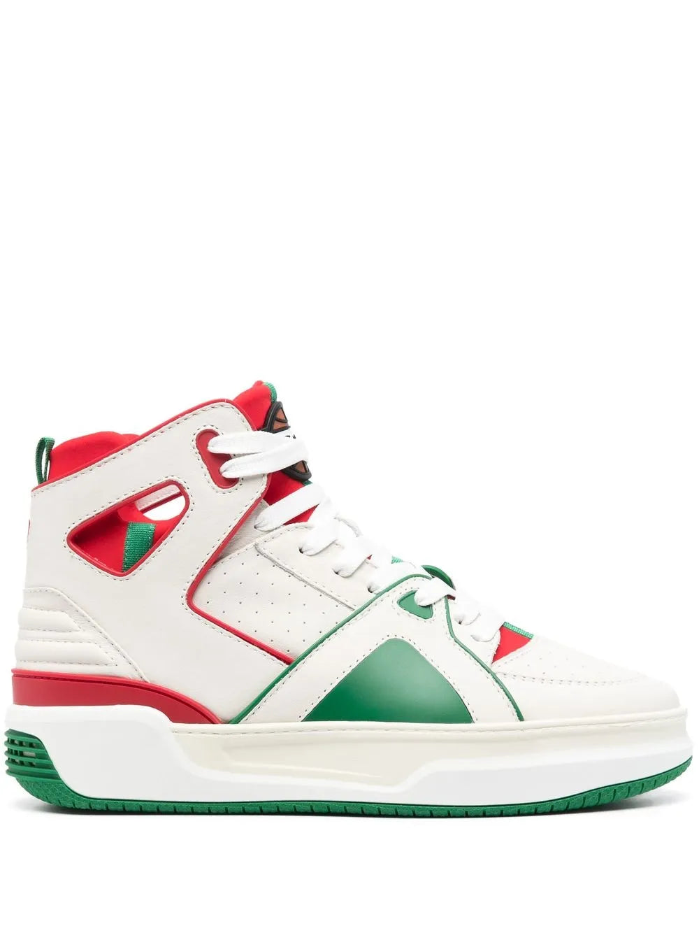 Just Don panelled leather sneakers