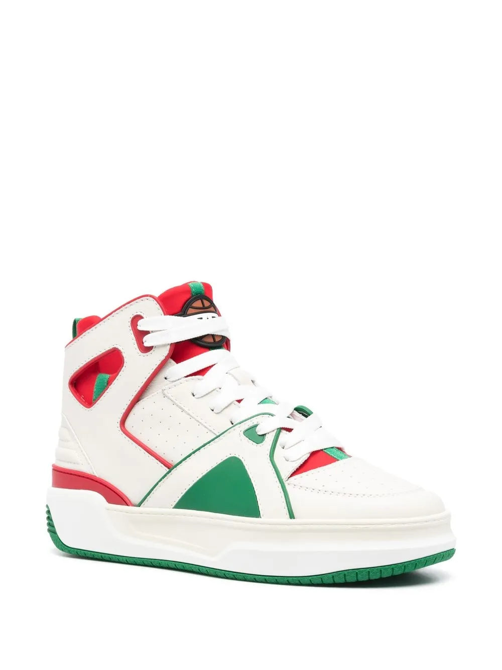 Just Don panelled leather sneakers