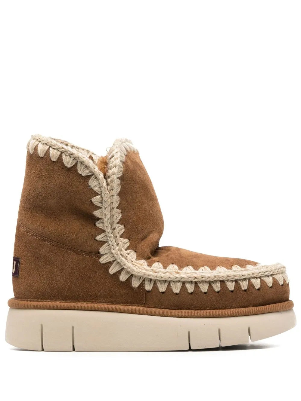 Mou logo-patch slip-on boots