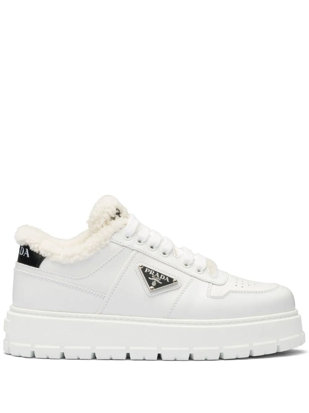 Prada triangle-plaque low-top sneakers