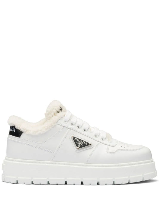 Prada triangle-plaque low-top sneakers