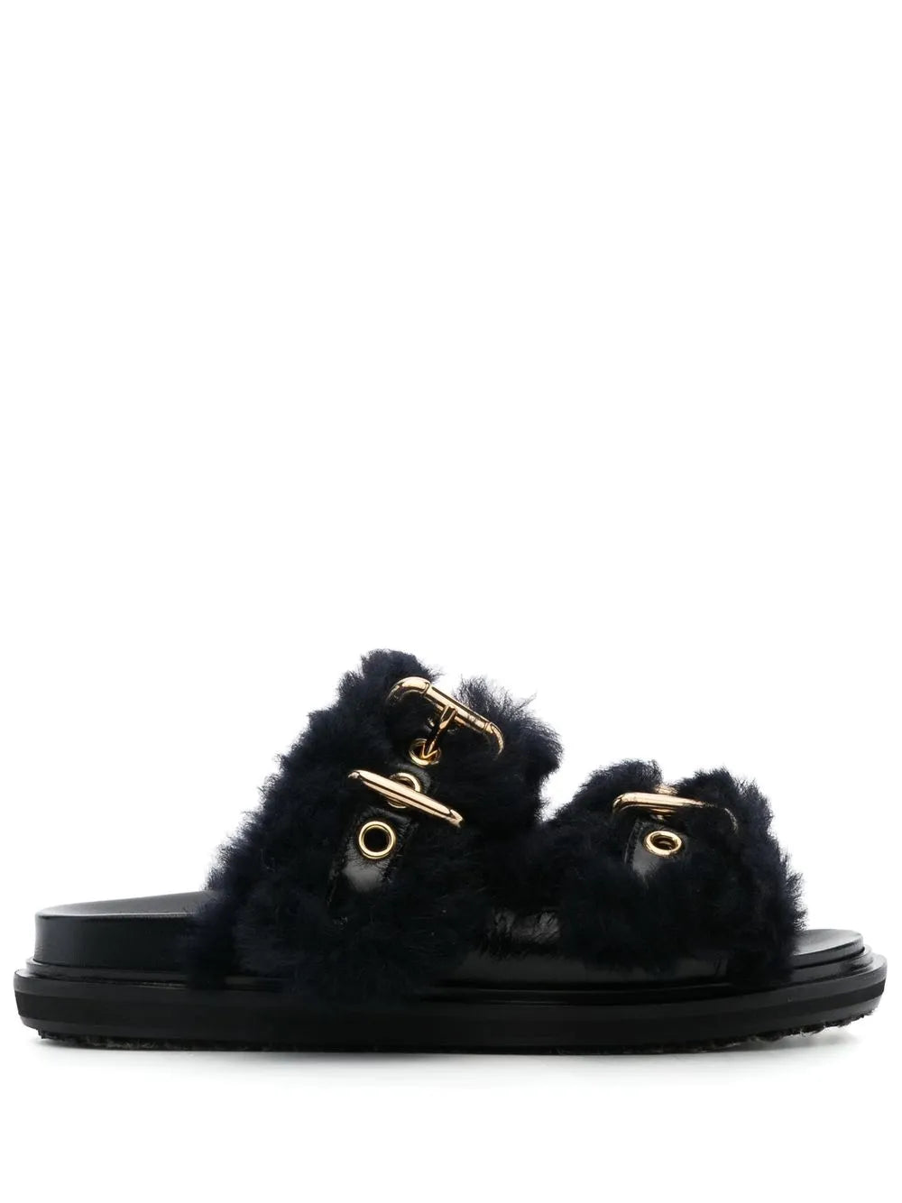 Marni Fussbett shearling slides