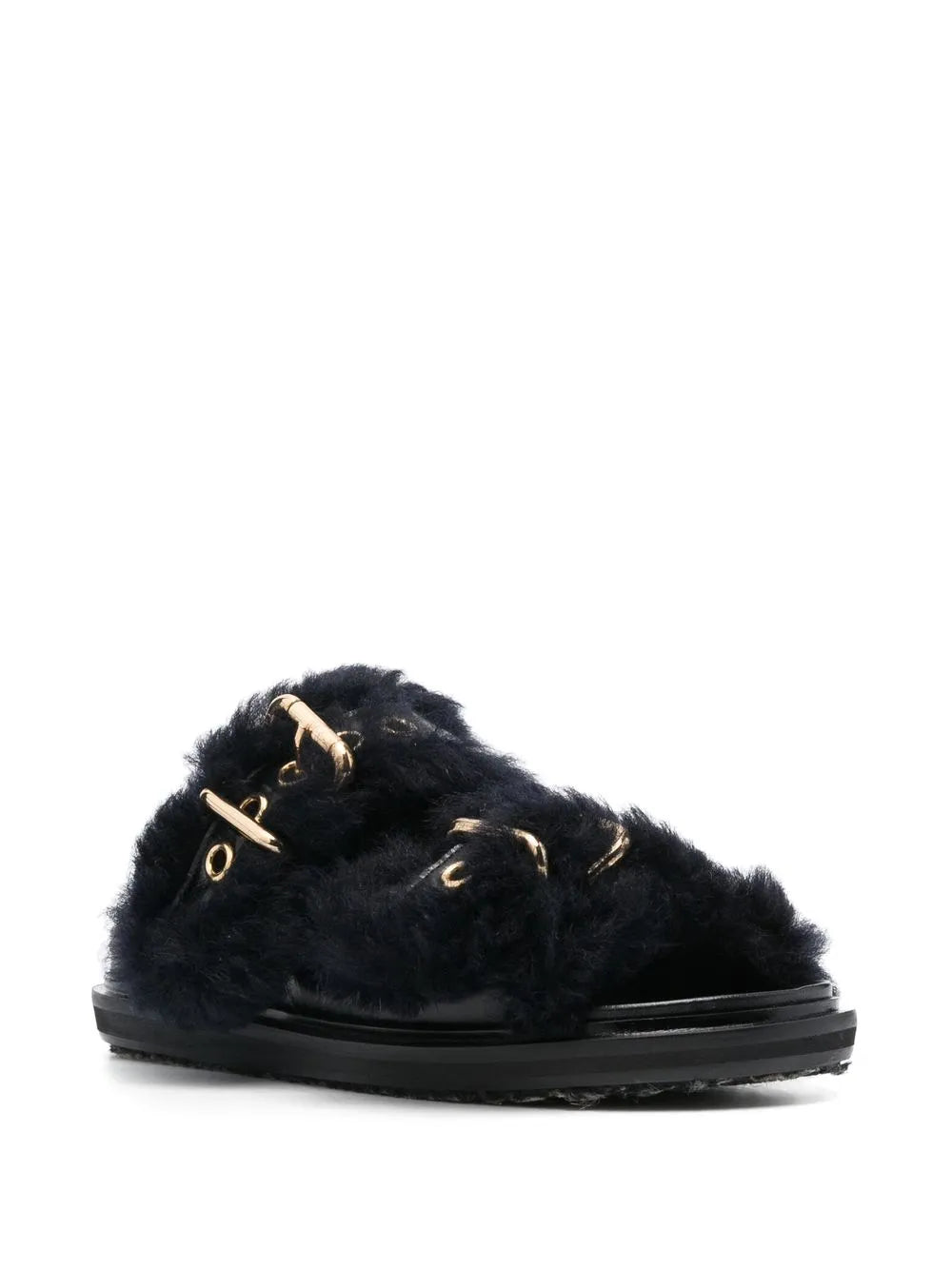 Marni Fussbett shearling slides