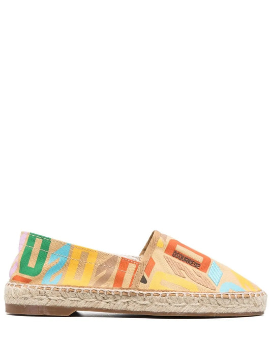 DSQUARED2 all-over logo-print espadrilles