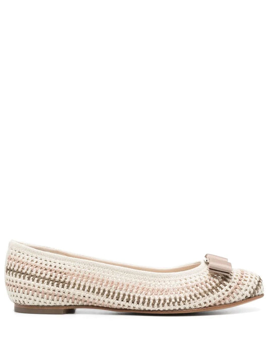 Ferragamo Varina crochet ballet flats