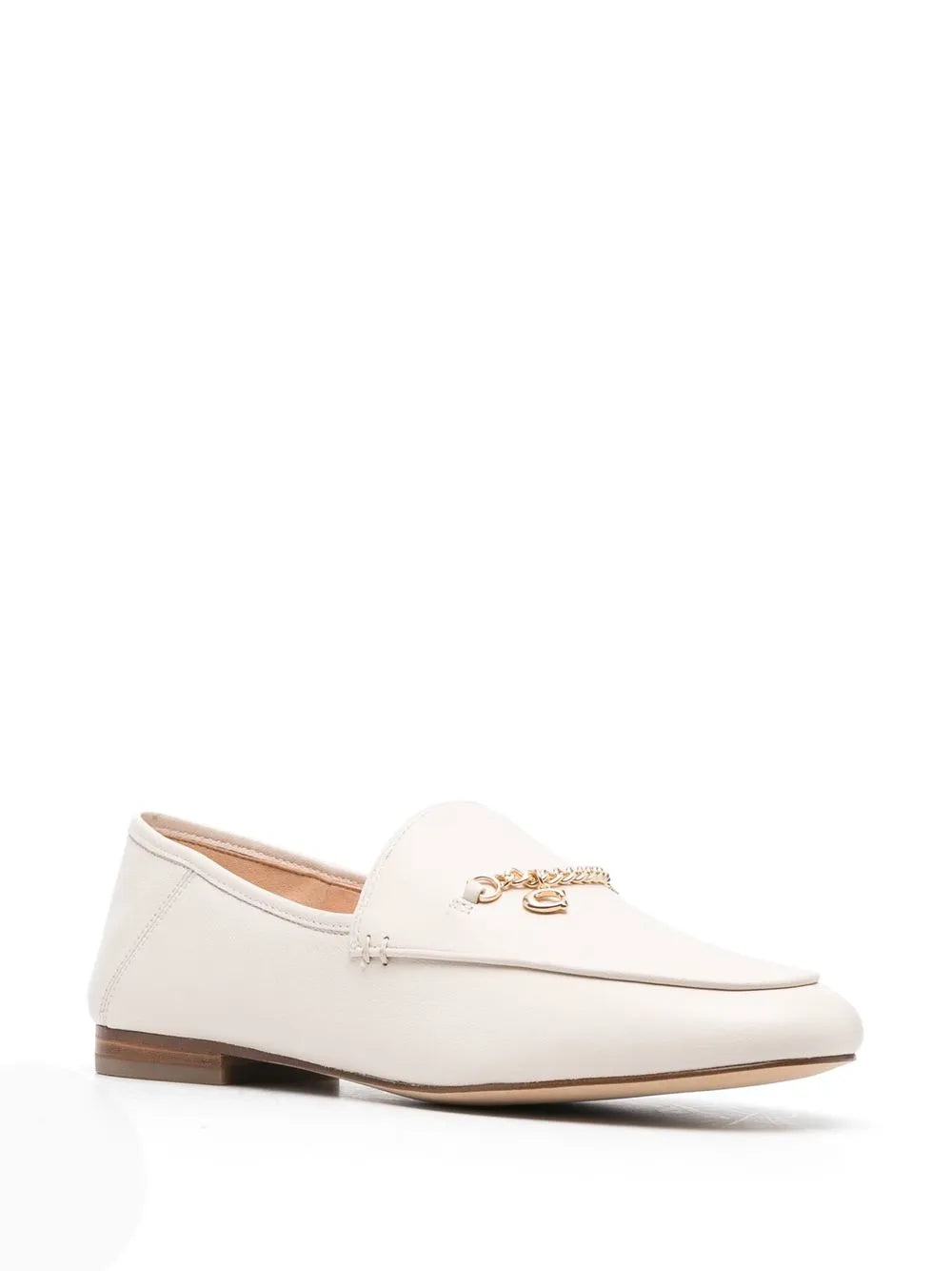 Coach Hannah chain-strap leather loafers
