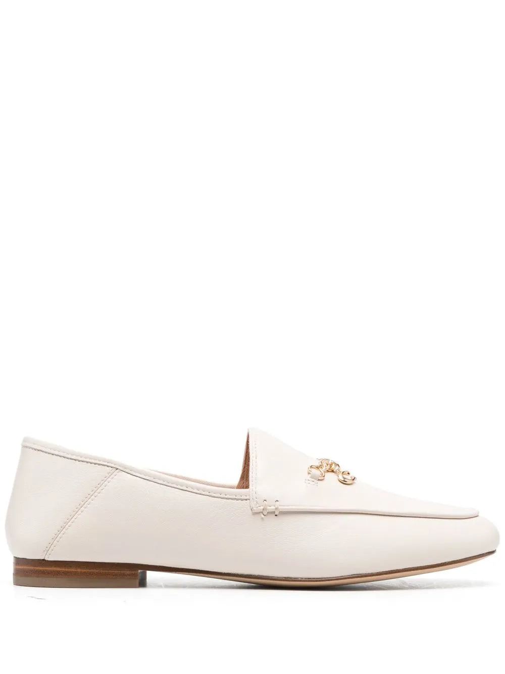 Coach Hannah chain-strap leather loafers