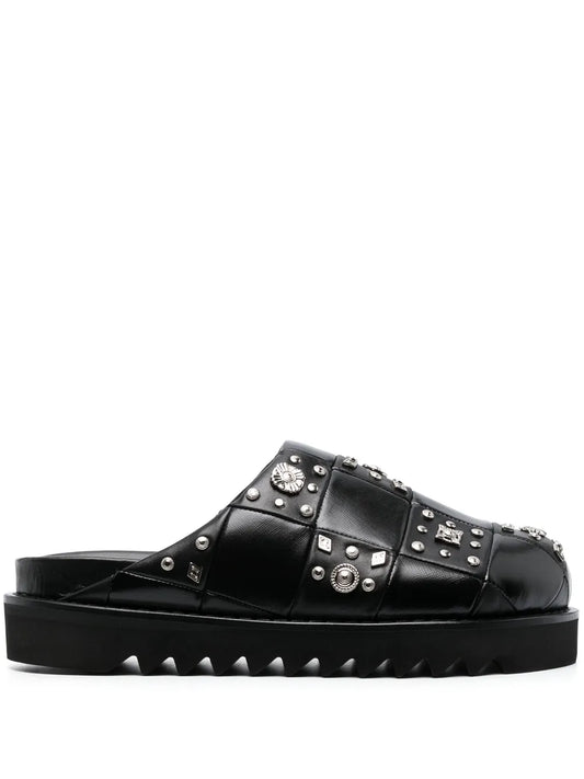 Toga Virilis stud-detailing leather mules