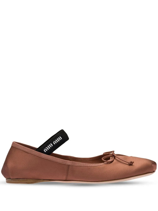 Miu Miu satin slip-on ballerina shoes 