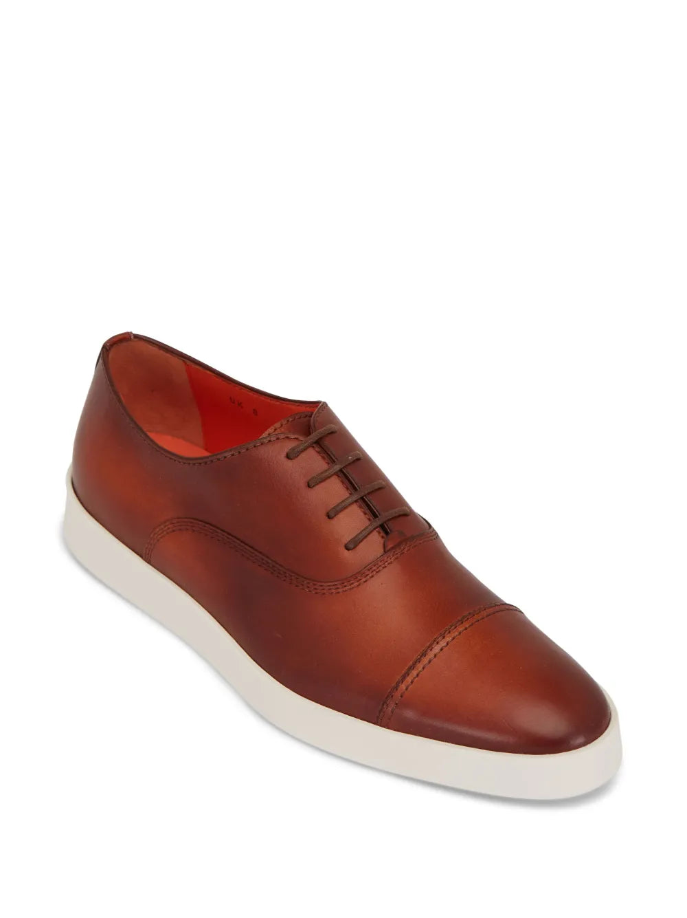 Santoni leather lace-up loafers