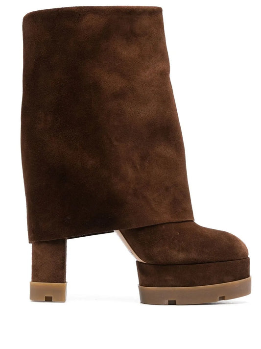Casadei 150mm platform suede boots