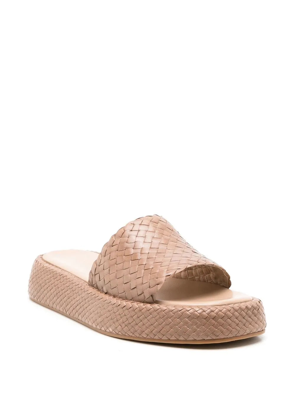 Sarah Chofakian Piaggi woven flatform sliders