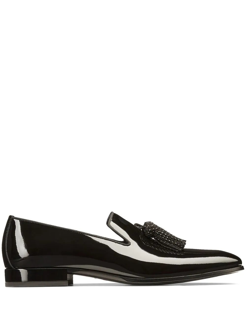 Jimmy Choo tassel-trim patent-finish loafers