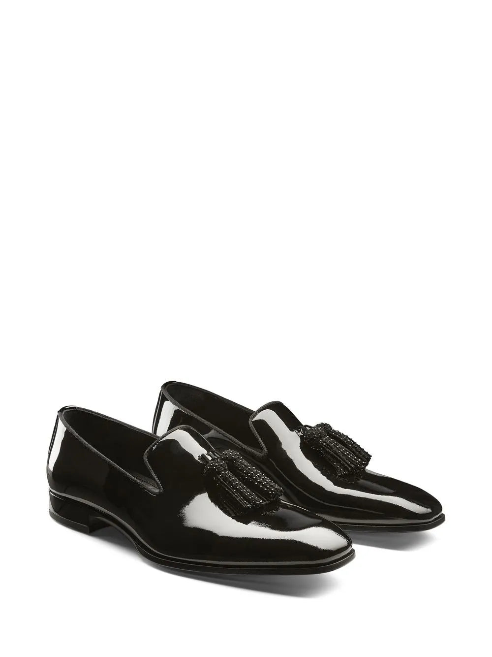 Jimmy Choo tassel-trim patent-finish loafers
