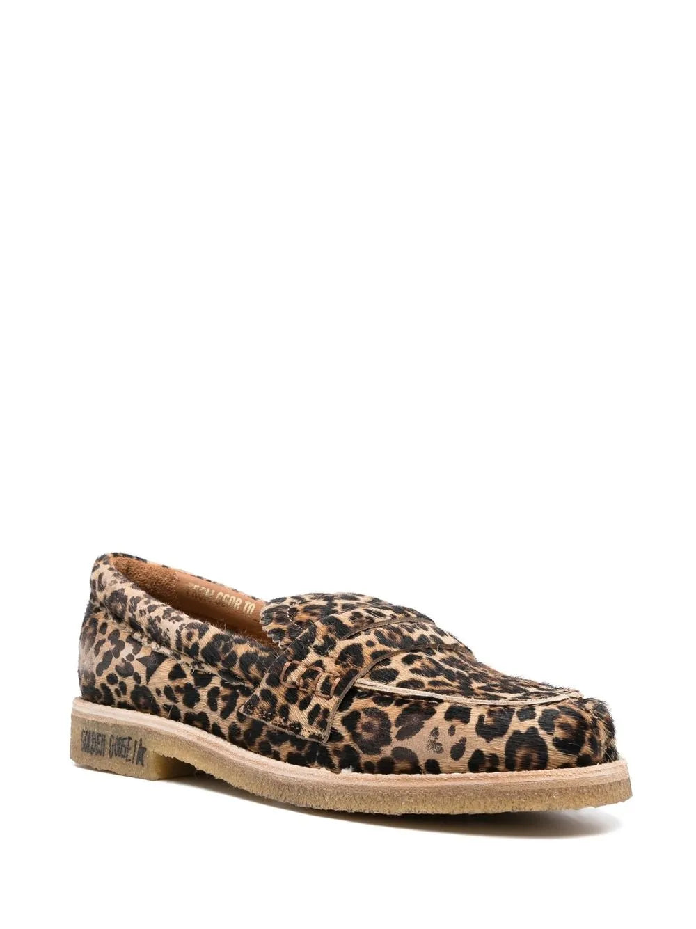 Golden Goose leopard-print round-toe loafers
