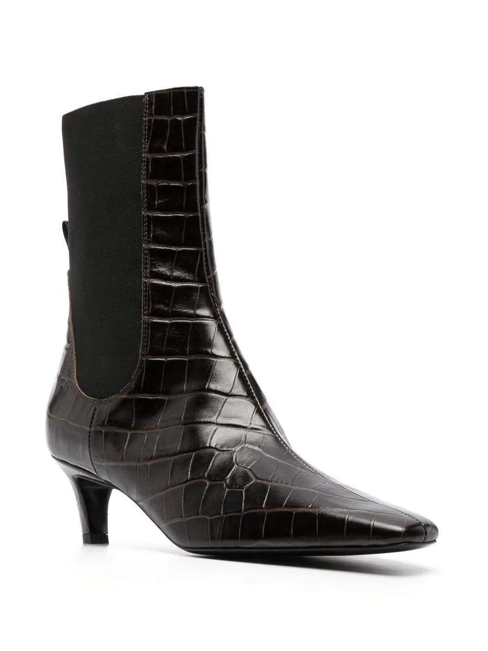 TOTEME 50mm crocodile-embossed ankle boots