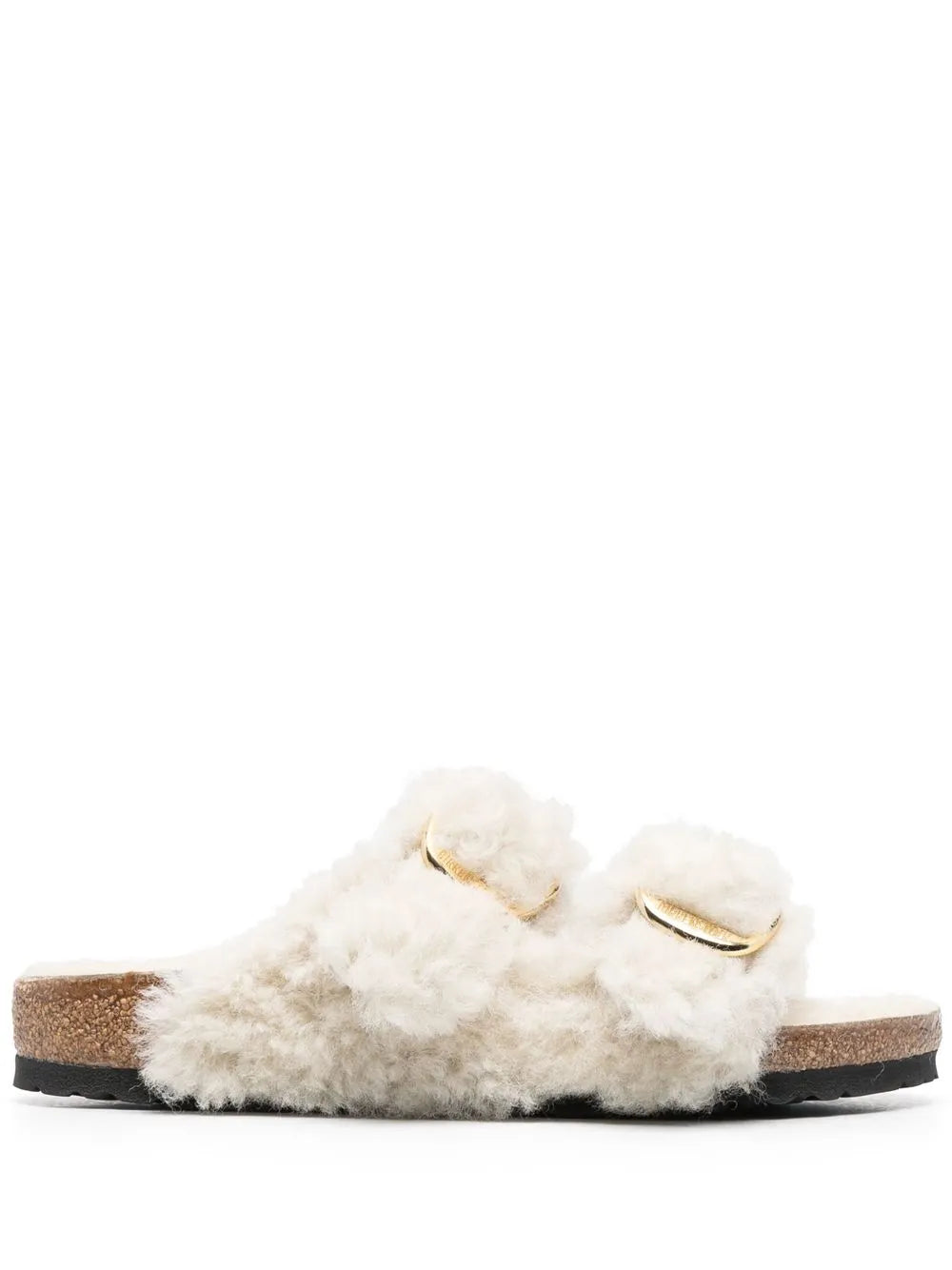 Birkenstock buckle-fastening shearling slides