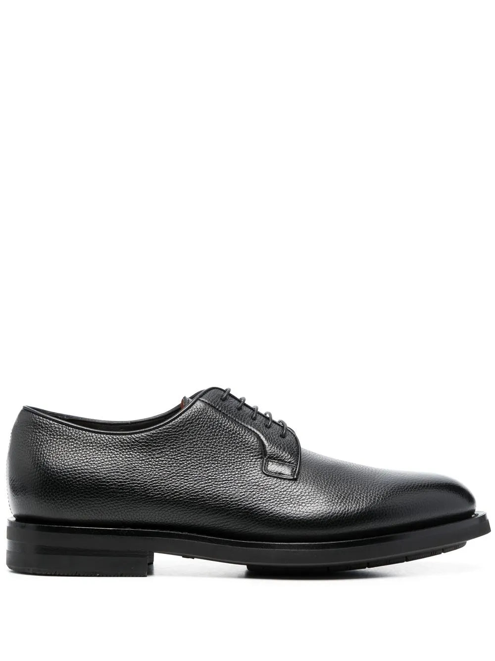 Santoni almond-toe leather derby shoes 
