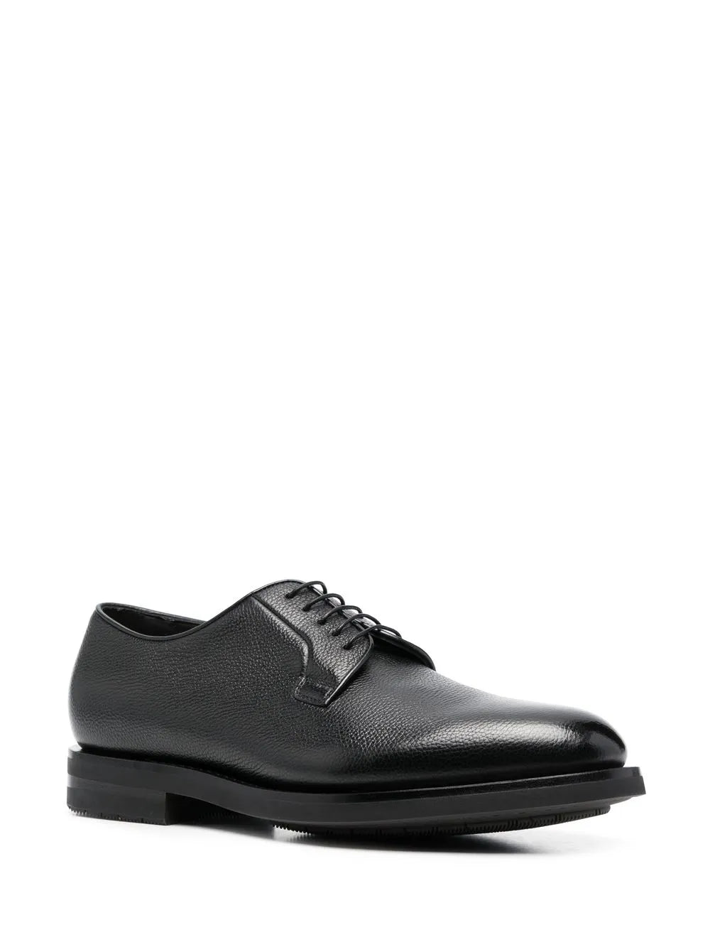 Santoni almond-toe leather derby shoes 