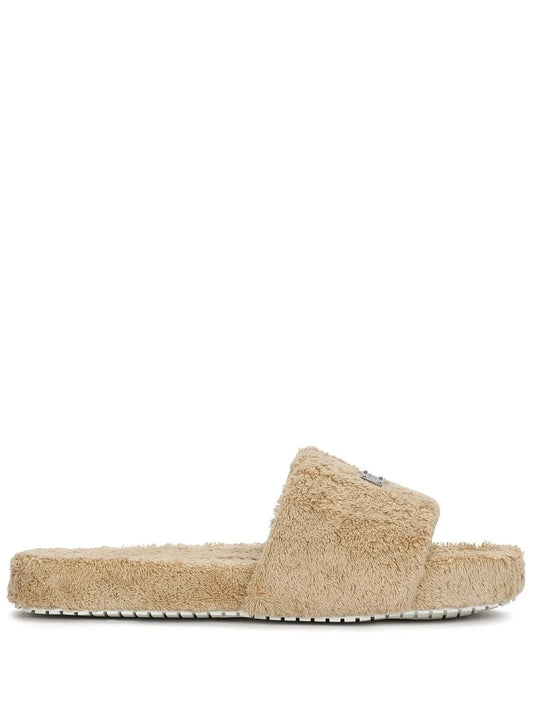 Dolce & Gabbana logo-tag terrycloth slides