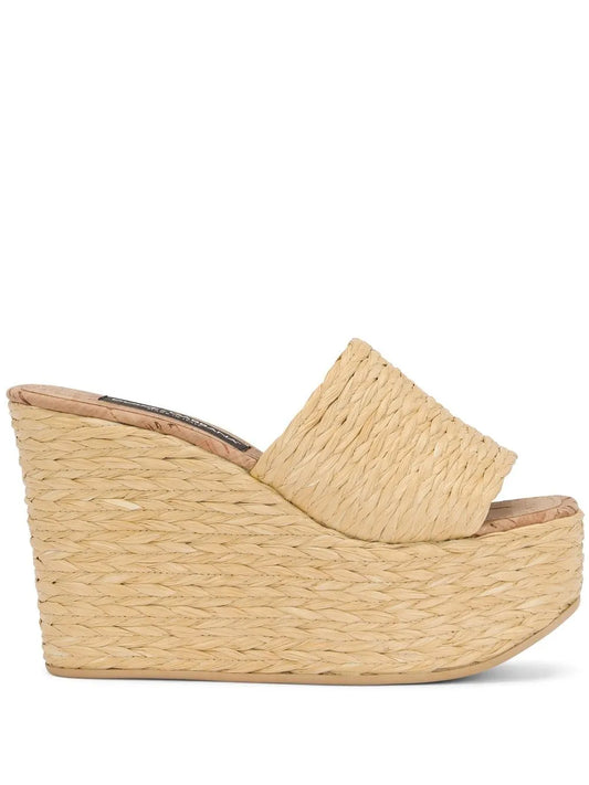 Dolce & Gabbana woven platform wedges