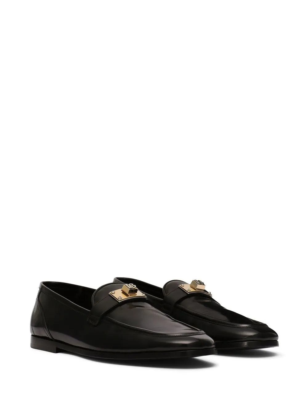 Dolce & Gabbana logo-appliqué leather loafers