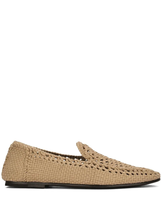 Dolce & Gabbana woven leather slippers