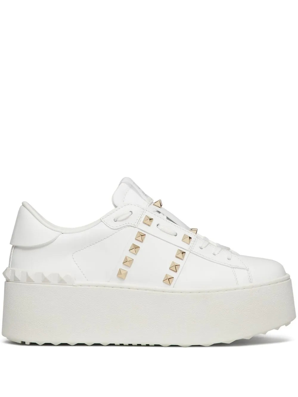 Valentino Garavani Rockstud Untitled leather flatform sneakers