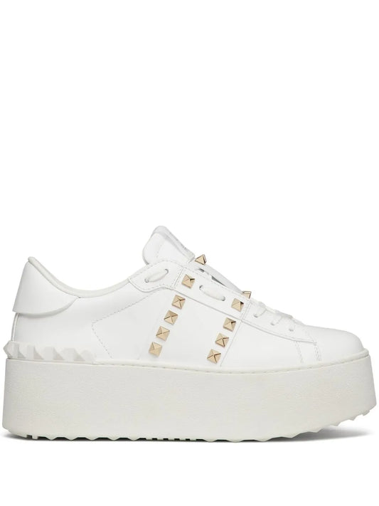 Valentino Garavani Rockstud Untitled leather flatform sneakers