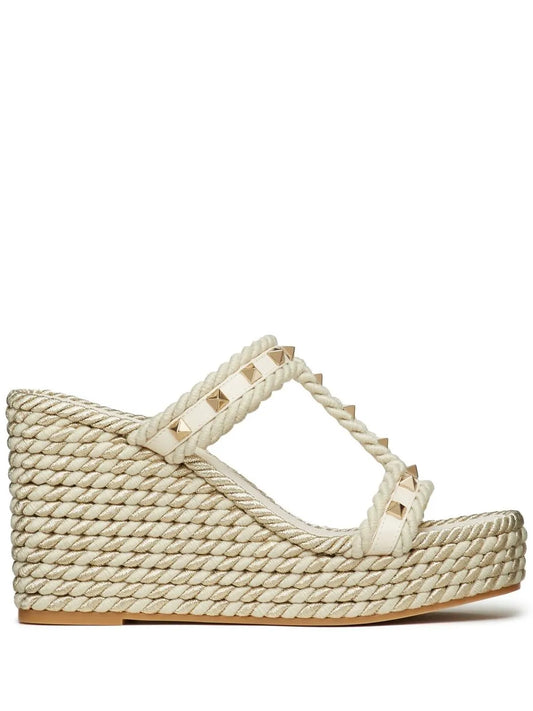 Valentino Garavani Rockstud Torchon 90mm wedge sandals