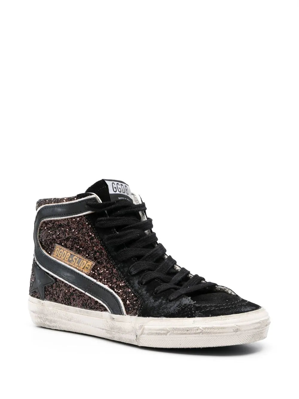 Golden Goose Slide glitter high-top sneakers