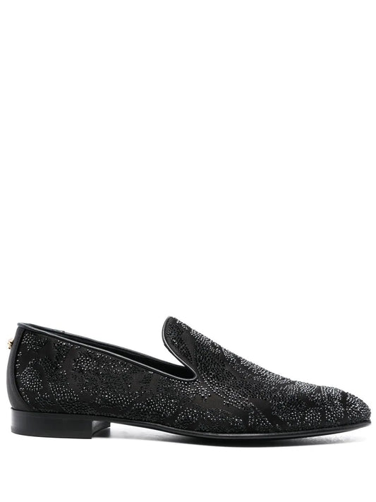 Versace Barocco Silhouette rhinestone-embellished loafers