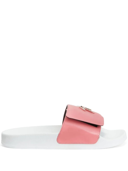 Giuseppe Zanotti Signature-plaque touch-strap slides