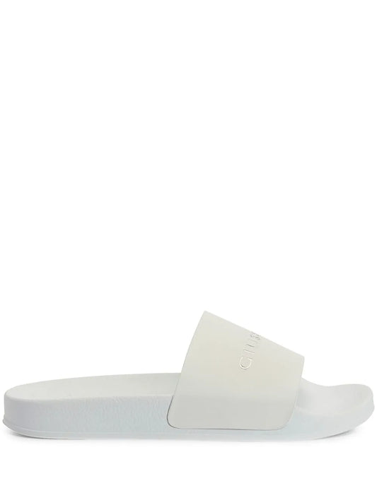 Giuseppe Zanotti logo-print flat slides 