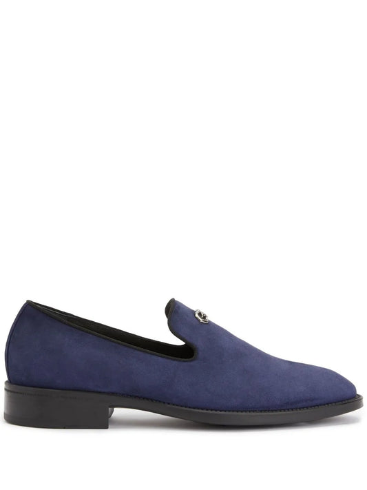 Giuseppe Zanotti Imrham logo-plaque suede loafers