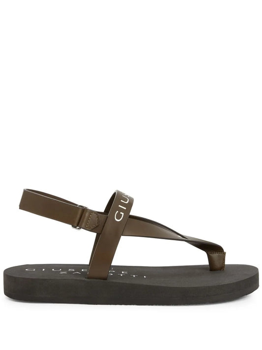 Giuseppe Zanotti Khais logo-print leather sandals