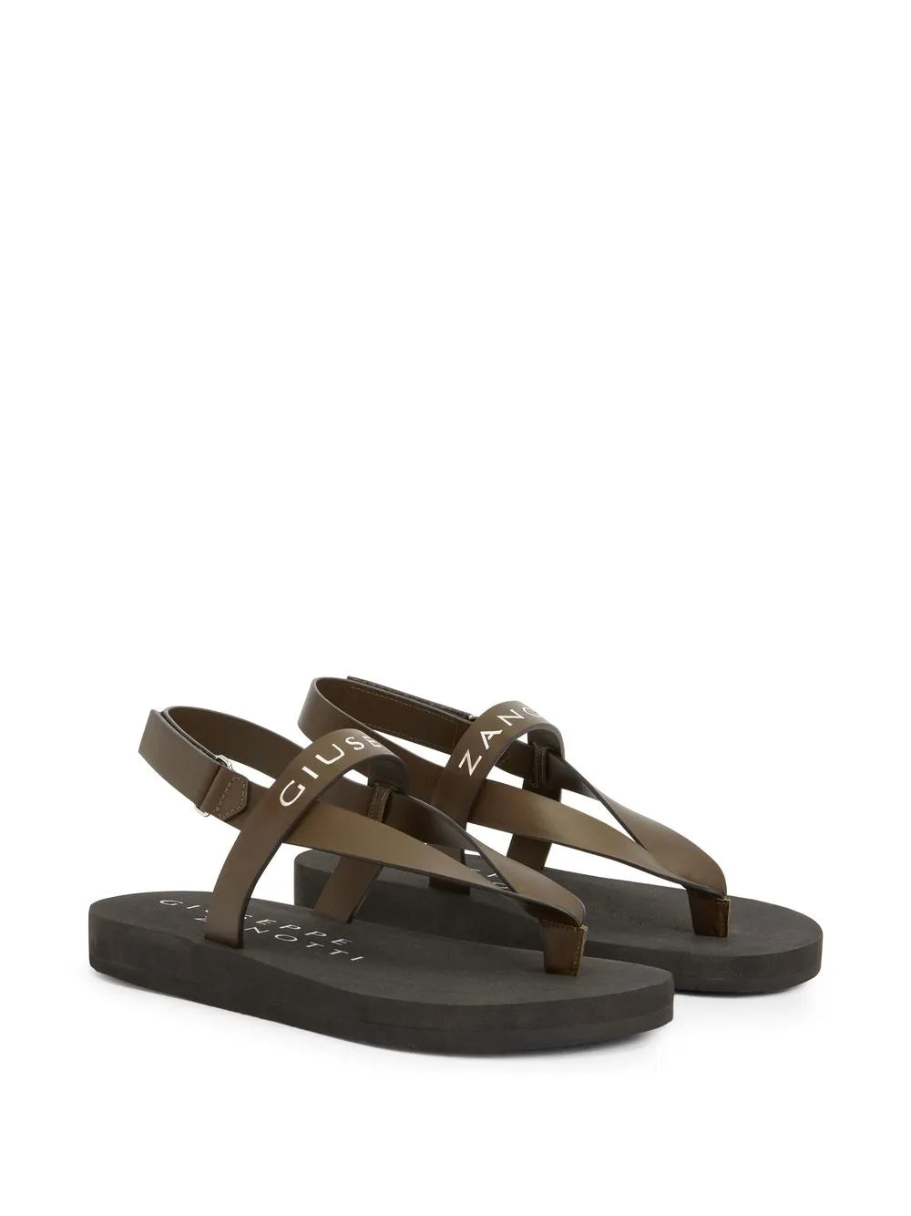 Giuseppe Zanotti Khais logo-print leather sandals