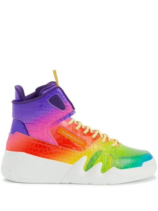 Giuseppe Zanotti rainbow high top sneakers