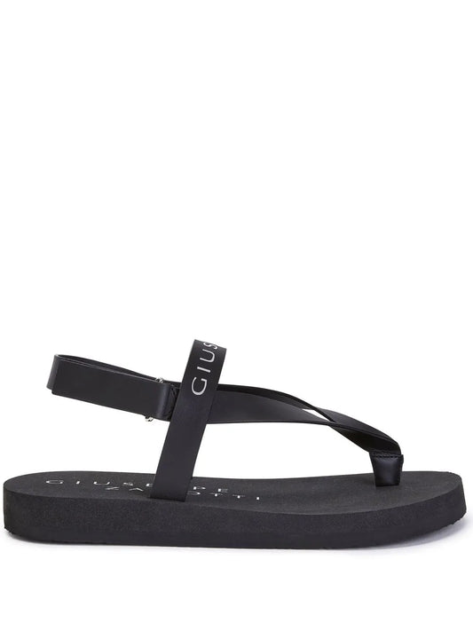 Giuseppe Zanotti logo-print thong-strap sandals