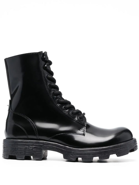 Diesel D-Hammer lace-up leather boots