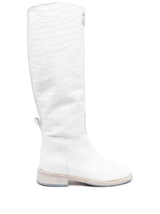 Hide&Jack crocodile-embossed leather boots 