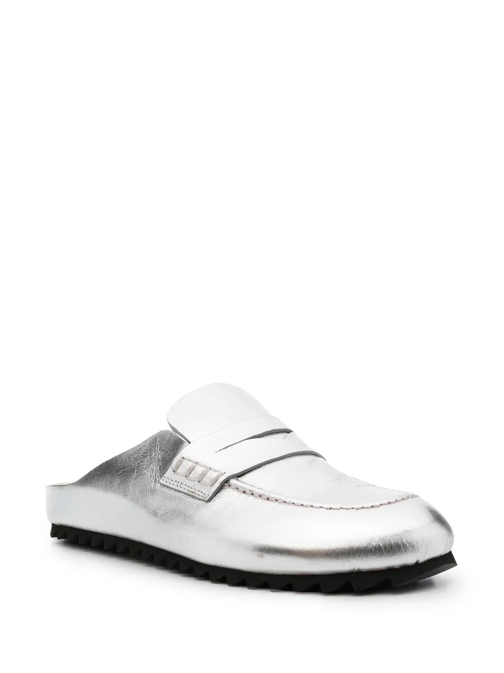 Officine Creative metallic-effect leather slides