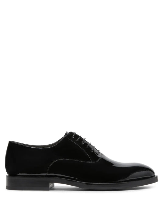Brunello Cucinelli patent-leather laced oxford shoes