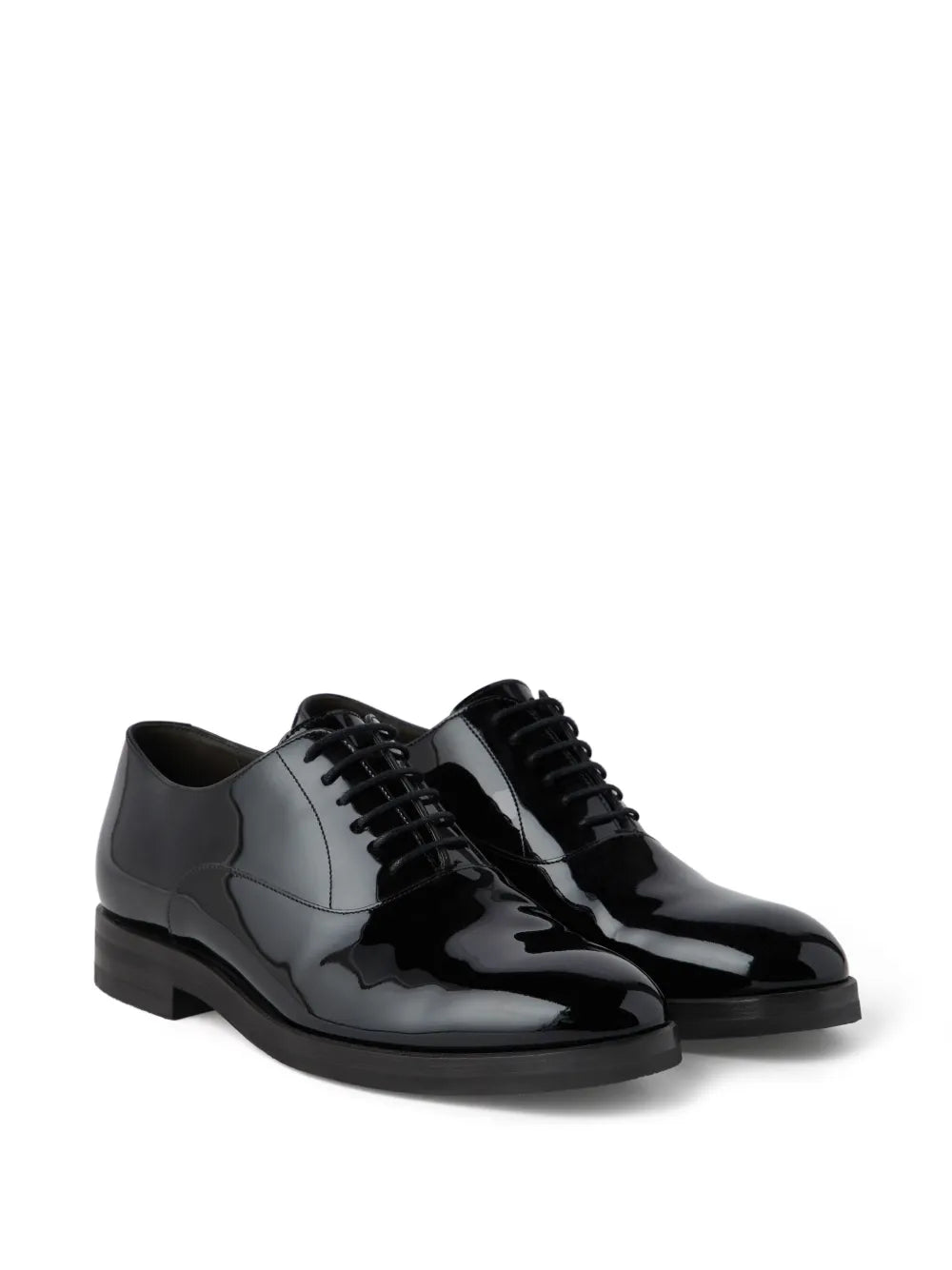 Brunello Cucinelli patent-leather laced oxford shoes