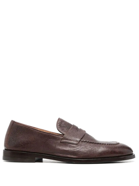 Brunello Cucinelli almond-toe flat-sole loafers