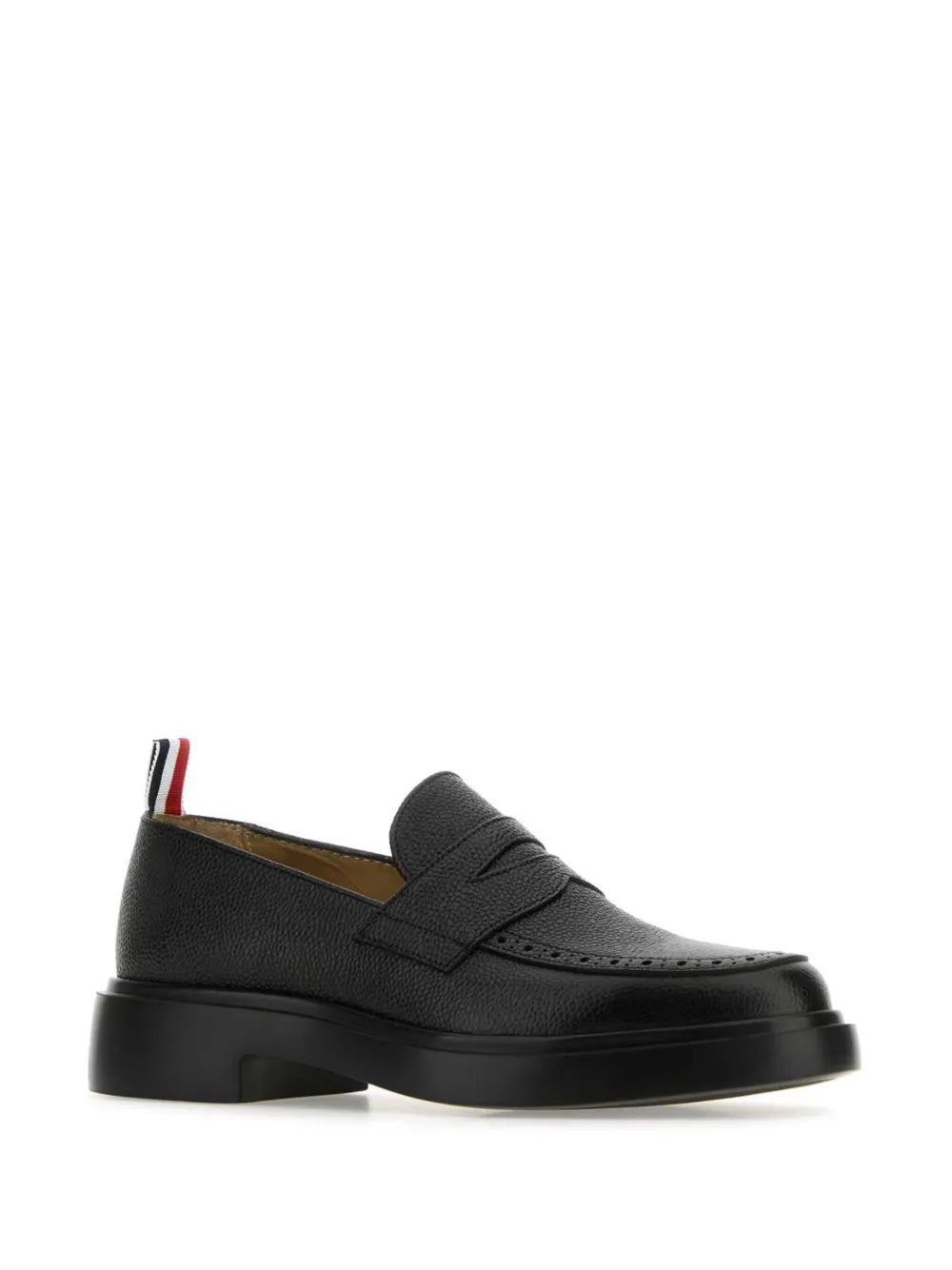 Thom Browne pebbled leather penny loafers